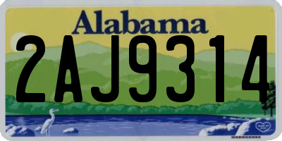 AL license plate 2AJ9314