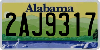 AL license plate 2AJ9317