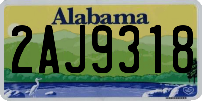 AL license plate 2AJ9318