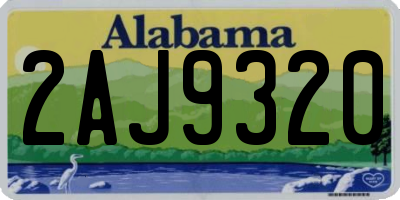AL license plate 2AJ9320