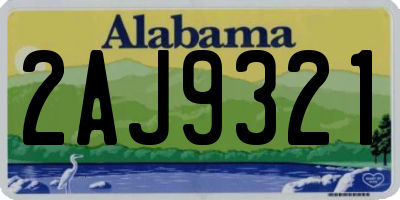 AL license plate 2AJ9321