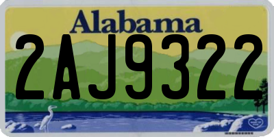 AL license plate 2AJ9322