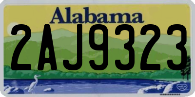 AL license plate 2AJ9323