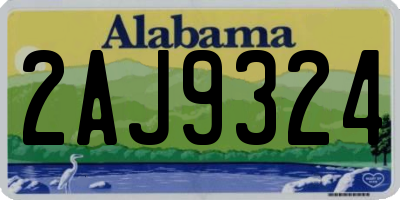 AL license plate 2AJ9324