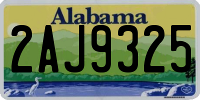 AL license plate 2AJ9325
