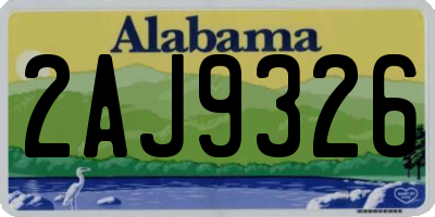 AL license plate 2AJ9326