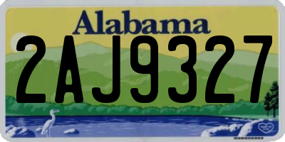 AL license plate 2AJ9327