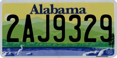 AL license plate 2AJ9329