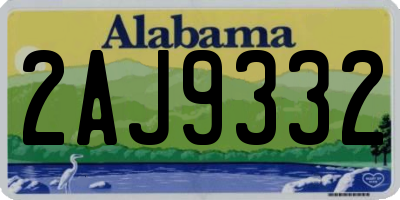 AL license plate 2AJ9332