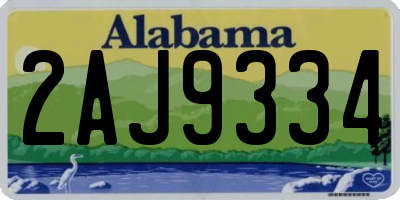 AL license plate 2AJ9334