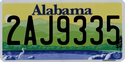 AL license plate 2AJ9335