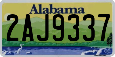 AL license plate 2AJ9337