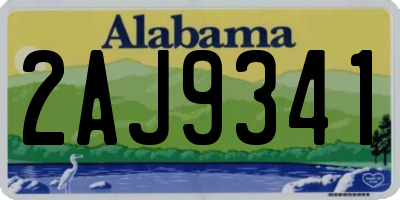 AL license plate 2AJ9341