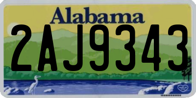 AL license plate 2AJ9343