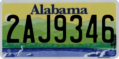 AL license plate 2AJ9346