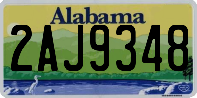 AL license plate 2AJ9348