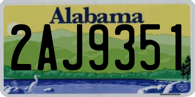AL license plate 2AJ9351