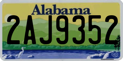 AL license plate 2AJ9352