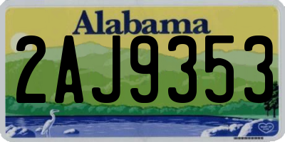 AL license plate 2AJ9353