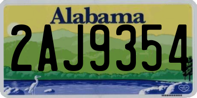 AL license plate 2AJ9354