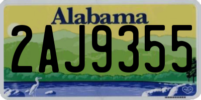 AL license plate 2AJ9355