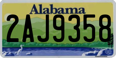 AL license plate 2AJ9358
