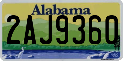 AL license plate 2AJ9360