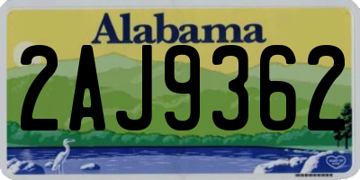 AL license plate 2AJ9362