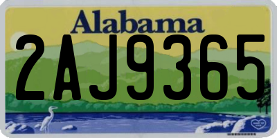 AL license plate 2AJ9365