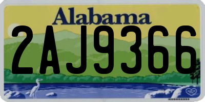 AL license plate 2AJ9366