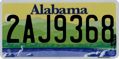 AL license plate 2AJ9368