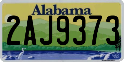 AL license plate 2AJ9373