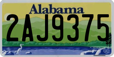AL license plate 2AJ9375