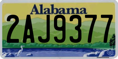 AL license plate 2AJ9377