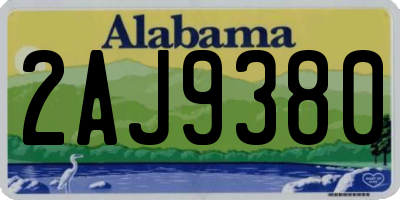AL license plate 2AJ9380