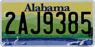 AL license plate 2AJ9385