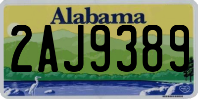 AL license plate 2AJ9389