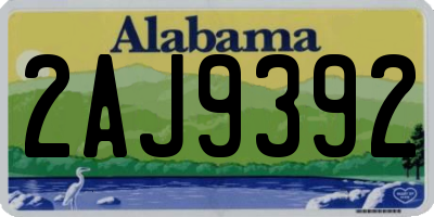 AL license plate 2AJ9392