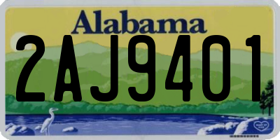 AL license plate 2AJ9401