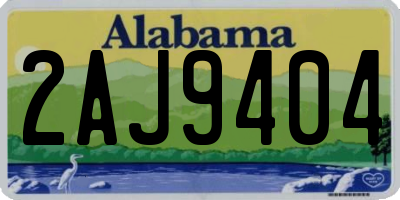 AL license plate 2AJ9404