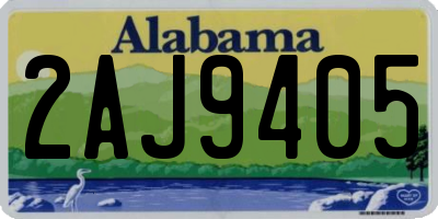 AL license plate 2AJ9405