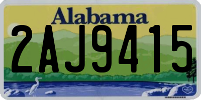 AL license plate 2AJ9415