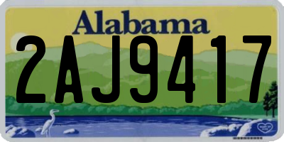 AL license plate 2AJ9417