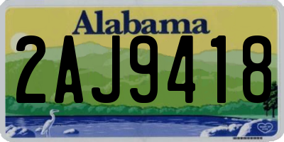 AL license plate 2AJ9418