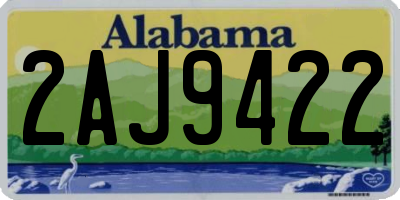 AL license plate 2AJ9422