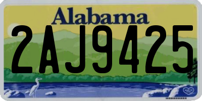 AL license plate 2AJ9425