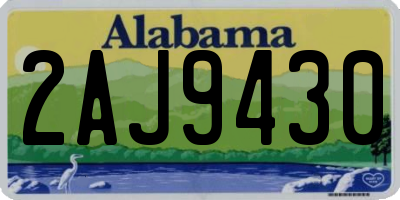 AL license plate 2AJ9430