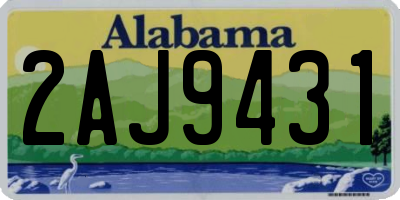 AL license plate 2AJ9431