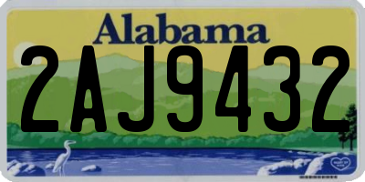 AL license plate 2AJ9432