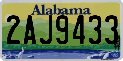 AL license plate 2AJ9433